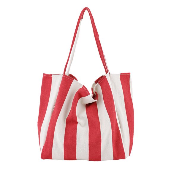 Everything Tote bags, luggage, travel duffel bags, and beach bags, Navy Stripes-red