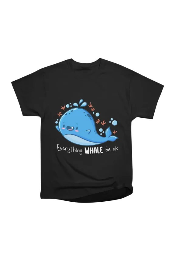 Everything Whale Be Ok Kawaii Whale T-Shirt Tee Gift For Him Merch For Her Apparel For Fri