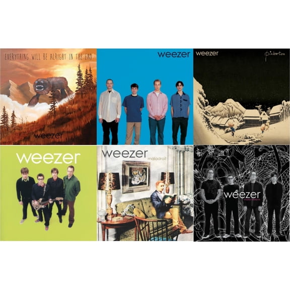 Everything Will Be Alright In The End & Weezer (Blue Album) & Pinkerton & Weezer (Green Album) & Maladroit & Make Believe [LP Vinyl Bundle]