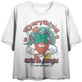 thumbnail image 1 of Everything Will Be Alright Strawberry Character Women's White Cropped Tee-Large, 1 of 3