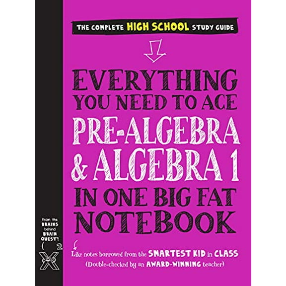 Pre-Owned Everything You Need to Ace Pre-Algebra and Algebra 1 in One Big Fat Notebook, 9781523504381, 1523504382, Paperback,