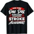 thumbnail image 1 of Everything has changed stroke awareness T-Shirt, 1 of 7