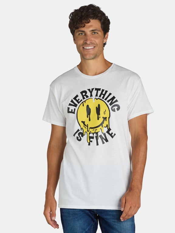 Everything is Fine Mens & Big Mens Graphic Tee with Short Sleeves, Sizes S-3XL
