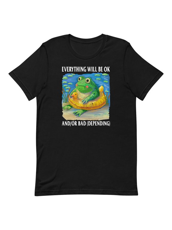 Everything’s OK T-Shirt Funny Quote Graphic Tee, Casual Humor Saying Shirt