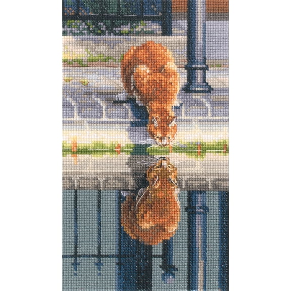 Wizardi Counted Cross Stitch Kit - Everything Seems Upside Down M1036 RTO