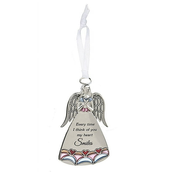 Everytime I Think of You My Heart Smiles Angel Charm Ornament - By Ganz