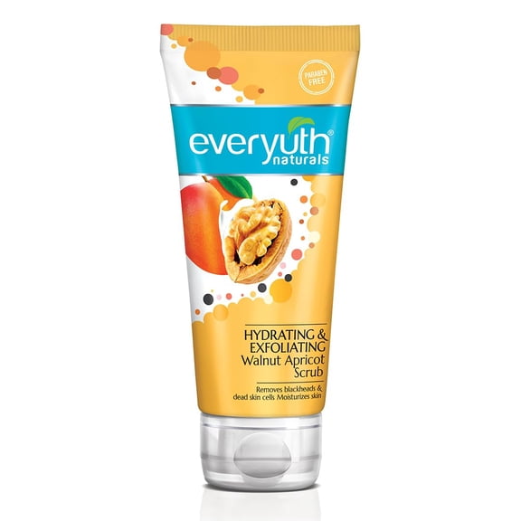 Everyuth Naturals Hydrating & Exfoliating Walnut Apricot Scrub, 100Gm, Tube