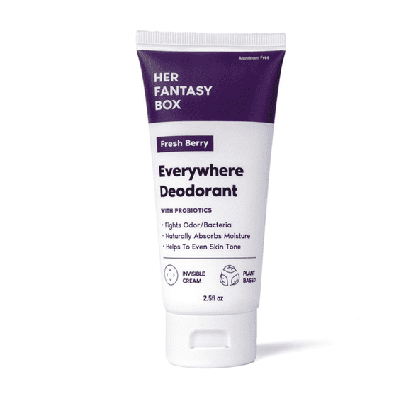 Everywhere Deodorant with Probiotics - Aluminum-Free, Naturally Absorbs Moisture, Fights Odor & Bacteria, Skin-Improving Formula, Berry Scent