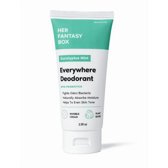 Everywhere Deodorant with Probiotics - Aluminum-Free, Naturally Absorbs Moisture, Fights Odor & Bacteria, Skin-Improving Formula, Mint Scent