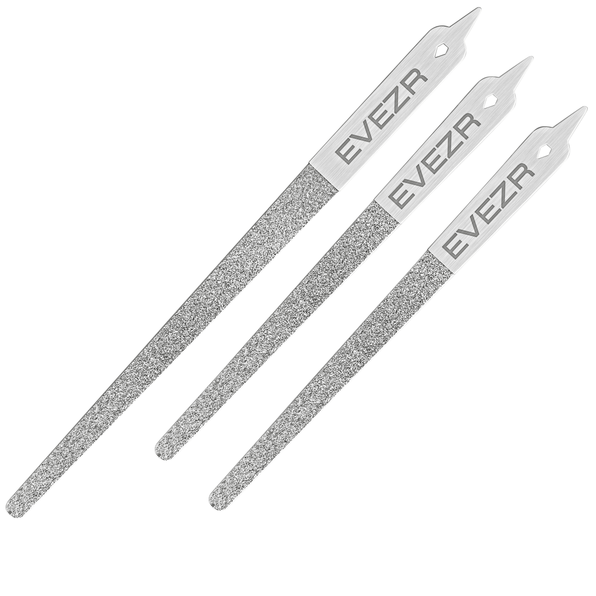 Evezr 3Pcs Sharp Stainless Steel Nail File Set