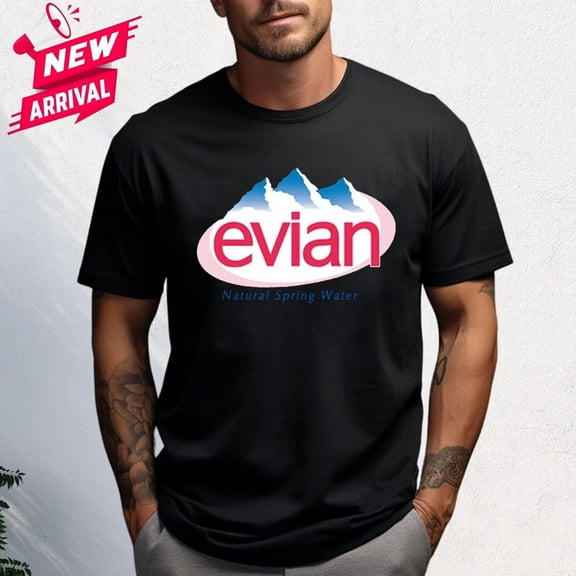 Evian Bottled Water Logo T-Shirt Gifts - All Sizes S-5XL