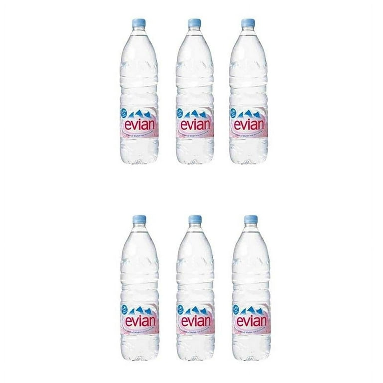 Evian Natural Mineral Water- 1.5L (Pack of 6) 
