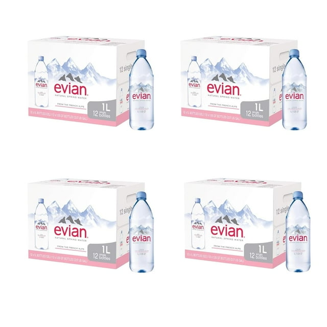 Evian Natural Spring Bottled Water (1L., 12 pk.) TOTAL BOTTLES ...