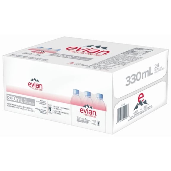 Evian Natural Spring Water, 11.2 oz Bottles, 24 Pack Pure Natural Spring Water