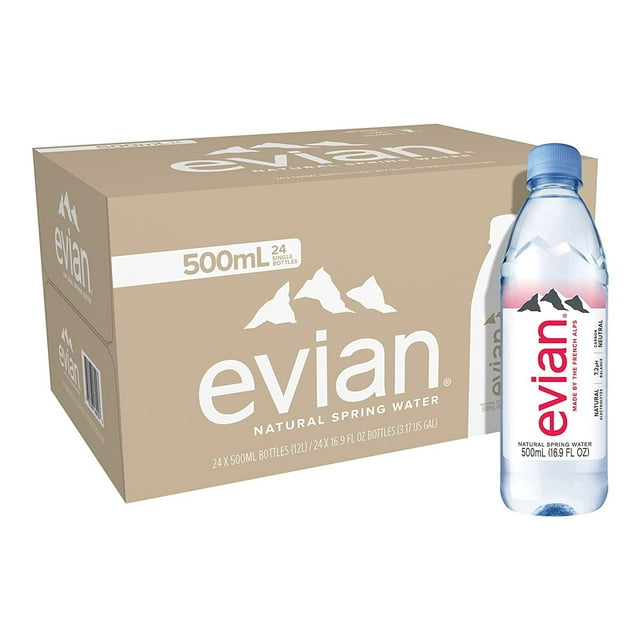 Evian Natural Spring Water, Naturally Filtered Spring Water, Naturally