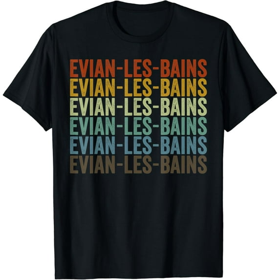 Evian-les-Bains Retro City T-Shirt