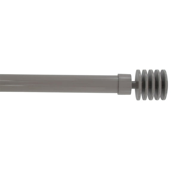 Evideco Adjustable 1" Single Window Curtain Rod 50" to 82" Grey - 50" to 82" L x 1" D taupe