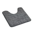 thumbnail image 1 of Evideco French Home Goods Evideco Contour Bath Rug Memory Foam Mat 3D Pebble 20L x 20W Dark Gray, 1 of 6