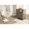 thumbnail image 1 of Non-Slip Microfiber Bathmat and Contour Rug with 'Bath Time' Design for Comfort and Safety - Upgrade Your Bathroom with Our White 2-Piece Set, 1 of 5
