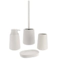 thumbnail image 1 of Evideco SMOOTH Collection of Bathroom Accessories up to 4 Pieces. Full Set 4 Pieces - White, 1 of 5