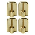 thumbnail image 1 of Evideco Self Adhesive Hooks Sash Rod Kitchen Curtains Set of 4 Gold N/A, 1 of 5