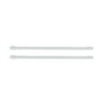 thumbnail image 1 of Evideco Small Flat Cafe Curtain Rod Set of 2, Adjustable, White, 16"-24", 1 of 5