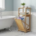 thumbnail image 1 of Evideco Tilt-Out Laundry Cabinet with Removable Hamper - 14.4"L x 13"W x 38.8"H Bamboo, 1 of 9