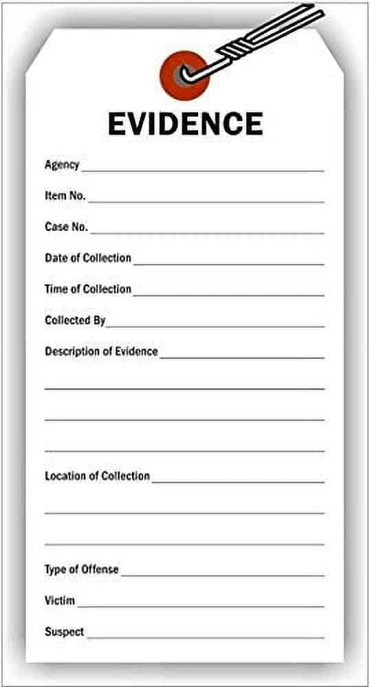 Evidence Agency Tag, 6.25