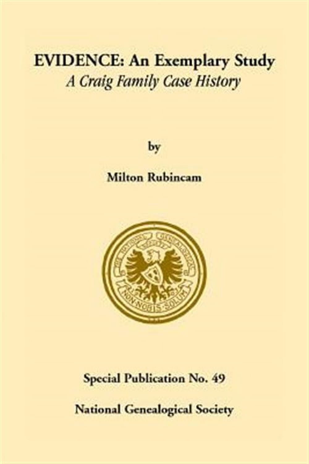 Evidence: An Exemplary Study - A Craig Family Case History Paperback ...