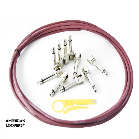 Evidence Audio SIS Solderless RED Patch Cable Kit 8 Plugs + 5ft of Monorail