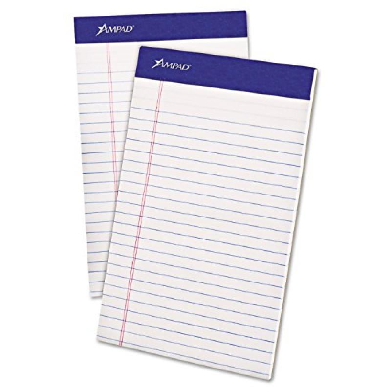 Evidence Perf Top Pads, Jr. Legal Rule, 5 x 8, White, 50-Sheet, Dozen