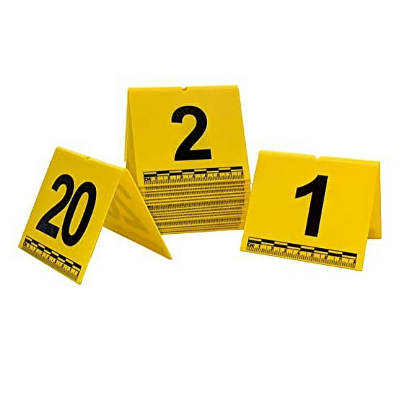 Evidence Tents with Scale, Numbered 1-20
