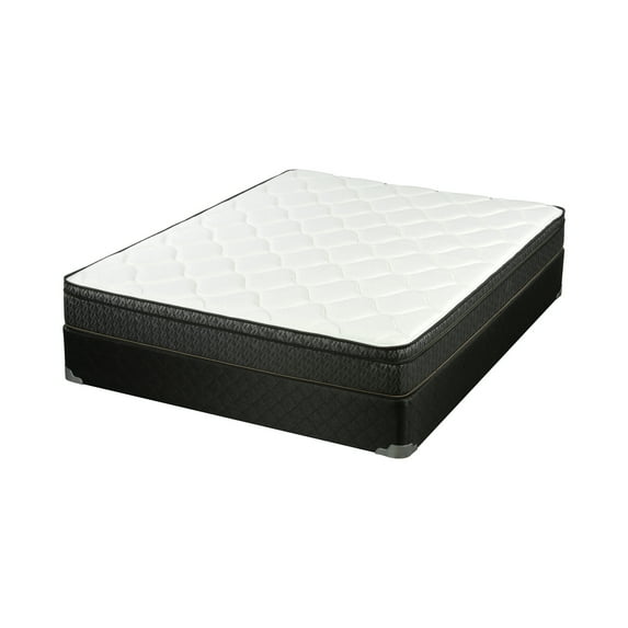 Evie 9.25" Queen Mattress White and Black