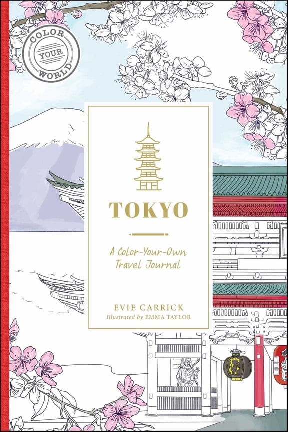 Tokyo: A Color-Your-Own Travel Journal, 128 pages (Paperback)
