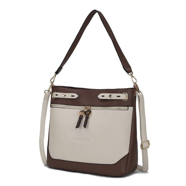 Evie Two tone Vegan Leather Women s Shoulder Handbag Walmart