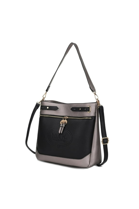 Evie two-tone Vegan Leather Womens Shoulder bag by Mia K.