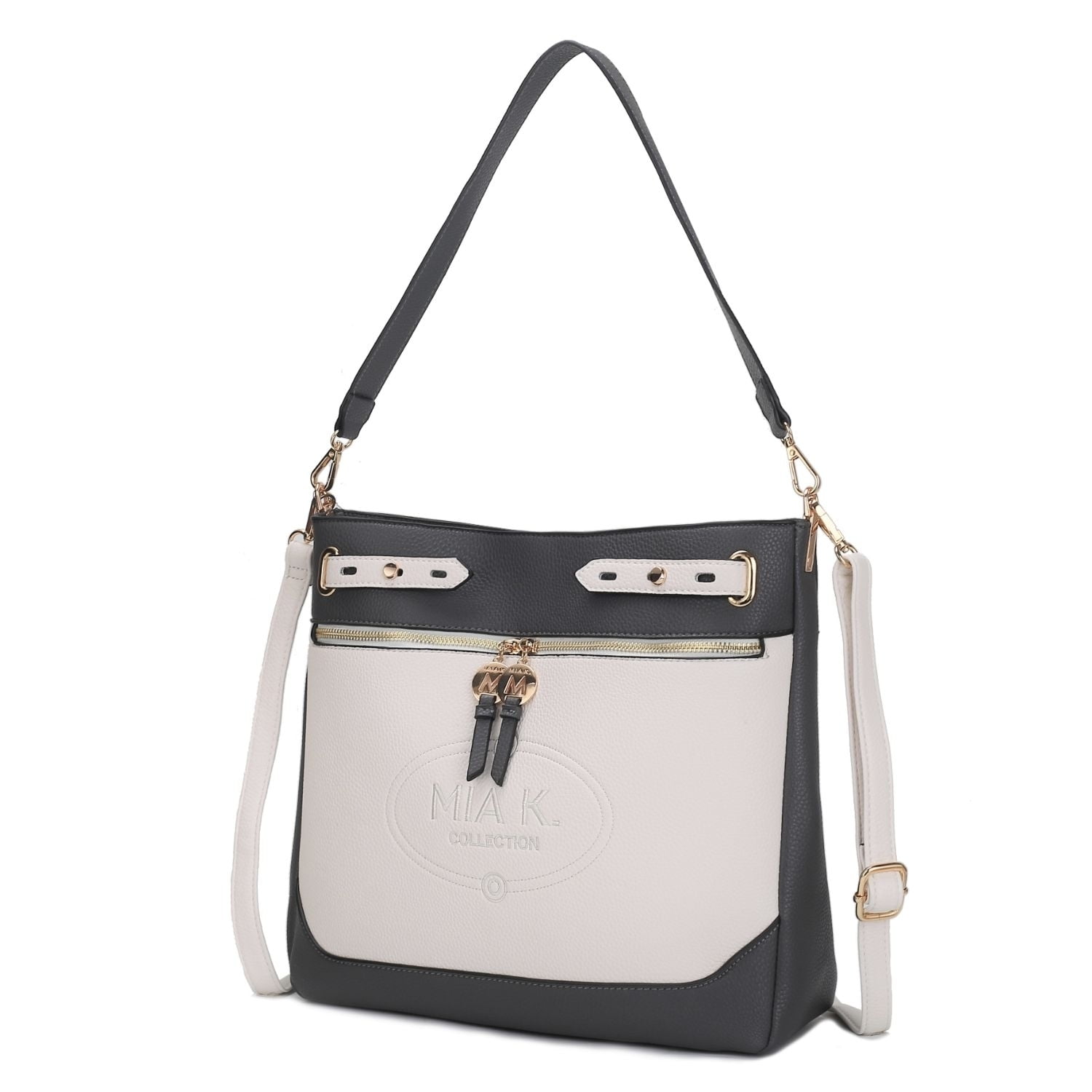 Evie two-tone Vegan Leather Womens Shoulder bag by Mia K 