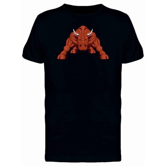 Evil Brown Bull Cartoon Tee Men's - Men T-Shirt, Xtra Large