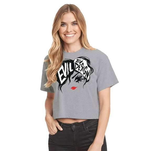 Evil By Design - Juniors Cropped Cotton Blend T-Shirt