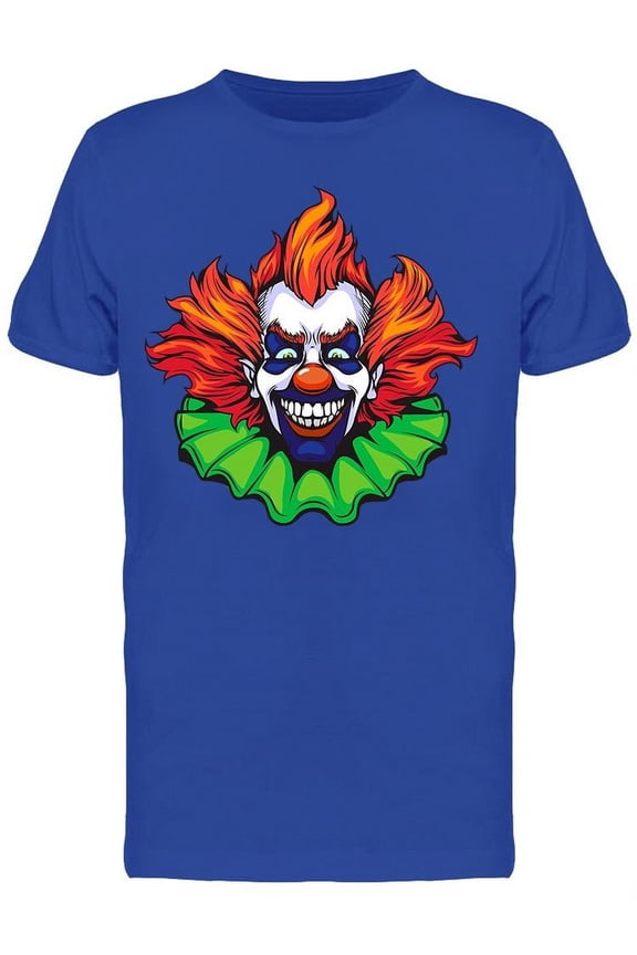 Evil Clown Design T-Shirt Men -Image by Shutterstock, Male x-Large