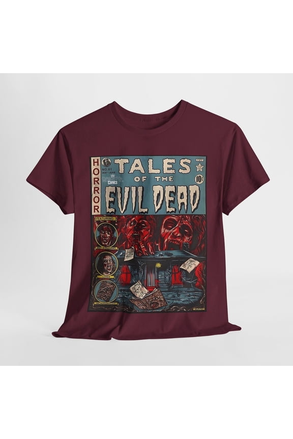 Evil Dead 1981 Movie Horror Ricky P Comics T shirt Unisex Heavy Cotton Tee