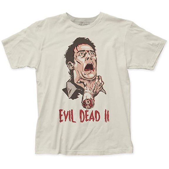 Evil Dead 2 Men's Ash Williams Vintage Style T-Shirt Vintage White 3XL
