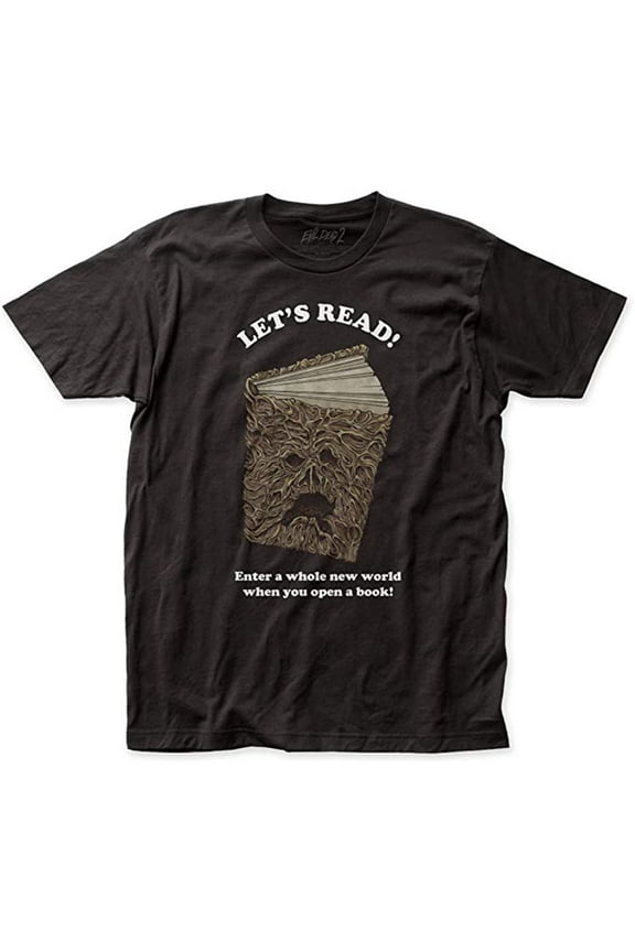 Evil Dead 2 Men's Let's Read Slim Fit T-Shirt Black 3XL