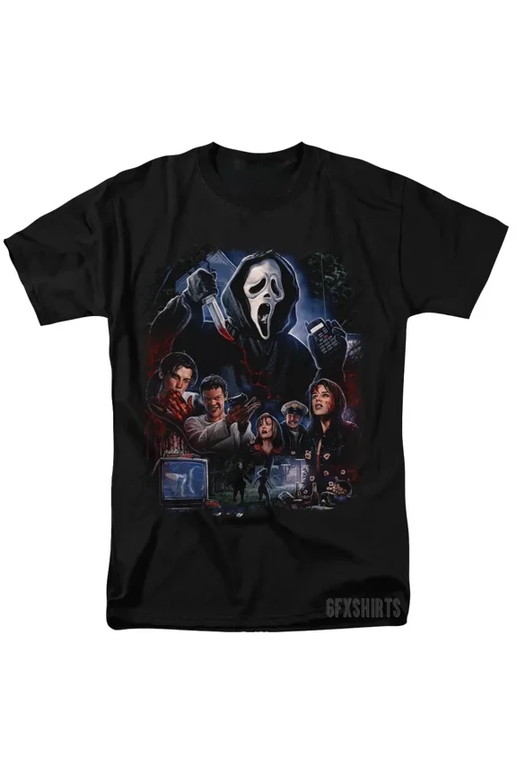Graphic Scream Ghostface 90s Halloween Horror Movie Vintage Design T-SBESTSELLER