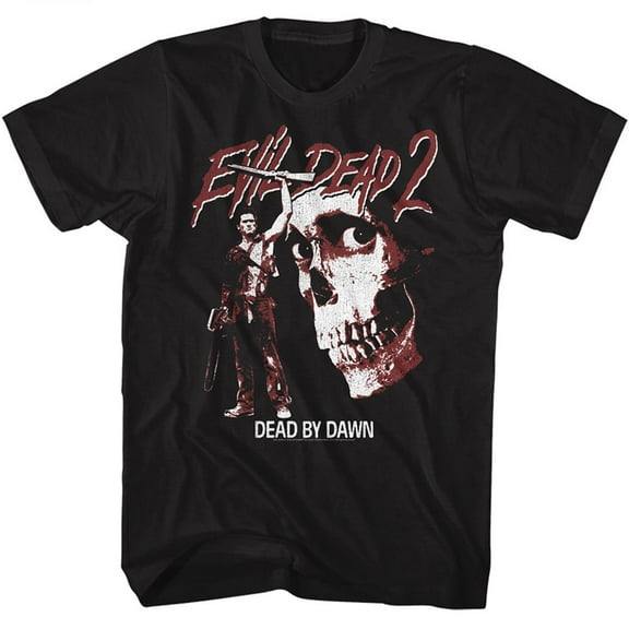 Evil Dead Ash And Skull Black Adult T-Shirt 3Xlt