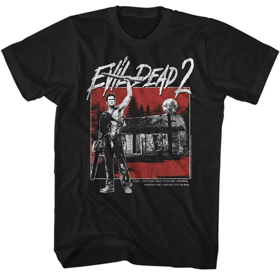 Evil Dead Cabin Square Black T-Shirt