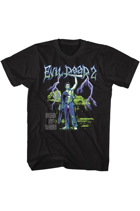 Evil Dead Lightning Black Adult T-Shirt