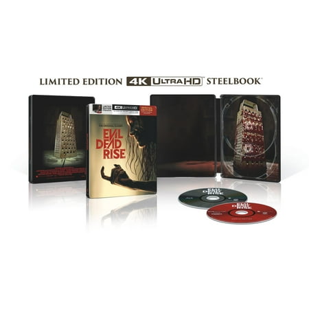 Evil Dead Rise (Walmart Exclusive) (Steelbook) (4K Ultra HD + Blu-ray + Digital Copy), Horror, Warner Bros.