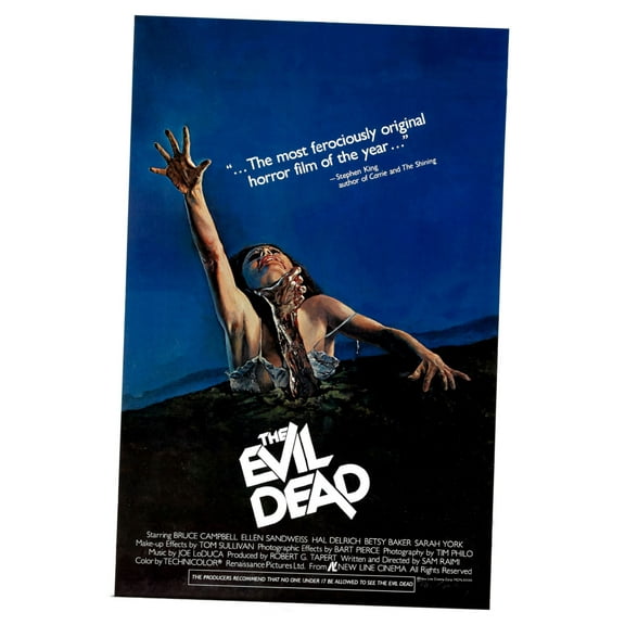 Evil Dead The Movie Poster Wall Art Metal Sign 8Inx 12In Print On Metal 8x12 Square Adults Best Posters