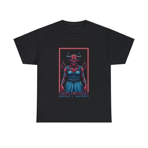 Evil Demon Beauty Queen Short Sleeve Unisex Graphic Tee